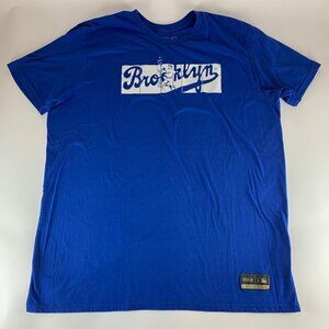 Brooklyn Dodgers MLB Blue Baseballism Short Sleeve Crewneck Shirt Mens 2XL XXL